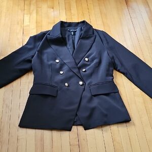 Sincerely Jules Black Blazer with Gold Buttons